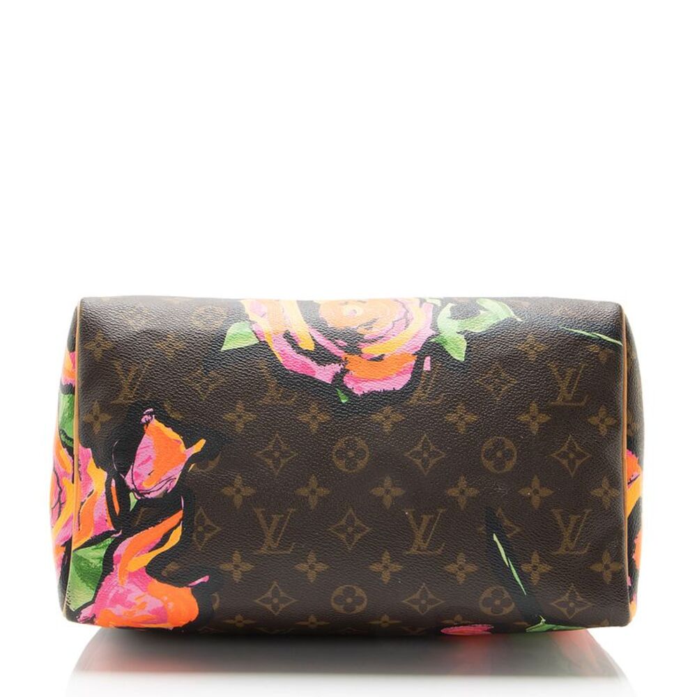 Louis Vuitton Limited Edition Monogram Canvas Roses Speedy 30 Satchel - Picture 4 of 15